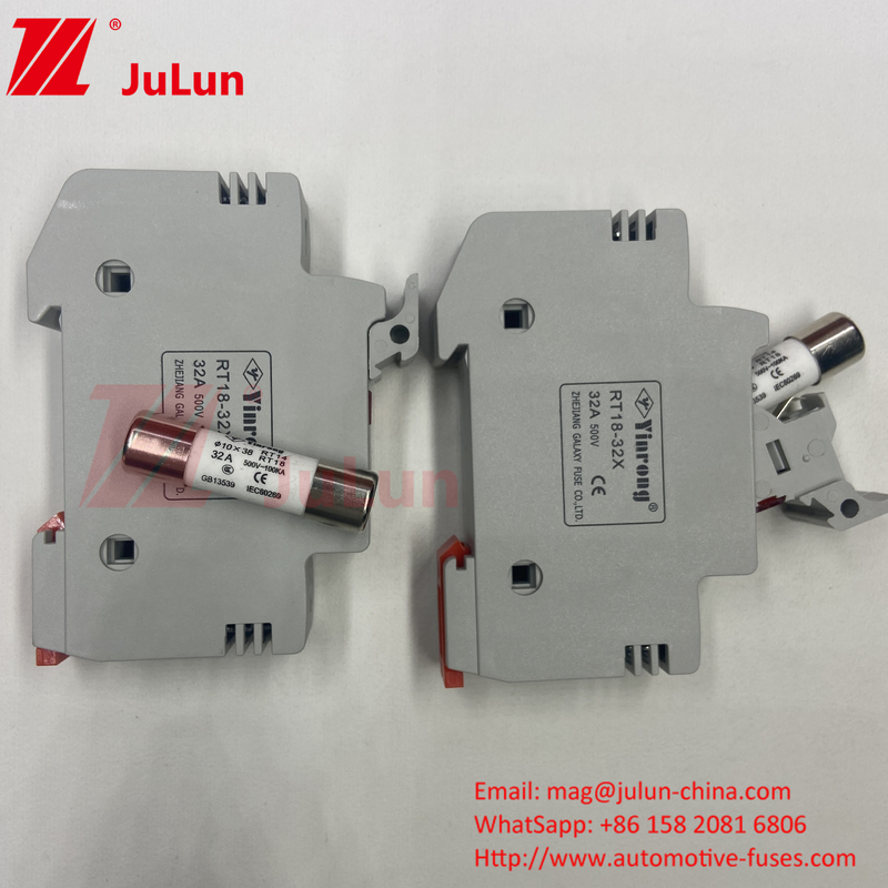 10A-63A Fuseau cylindrique pour la protection du système d'énergie solaire Fuseaux photovoltaïques solaires à courant continu 1000V 6A 10A 15A 20A 25A 30A Haute tension