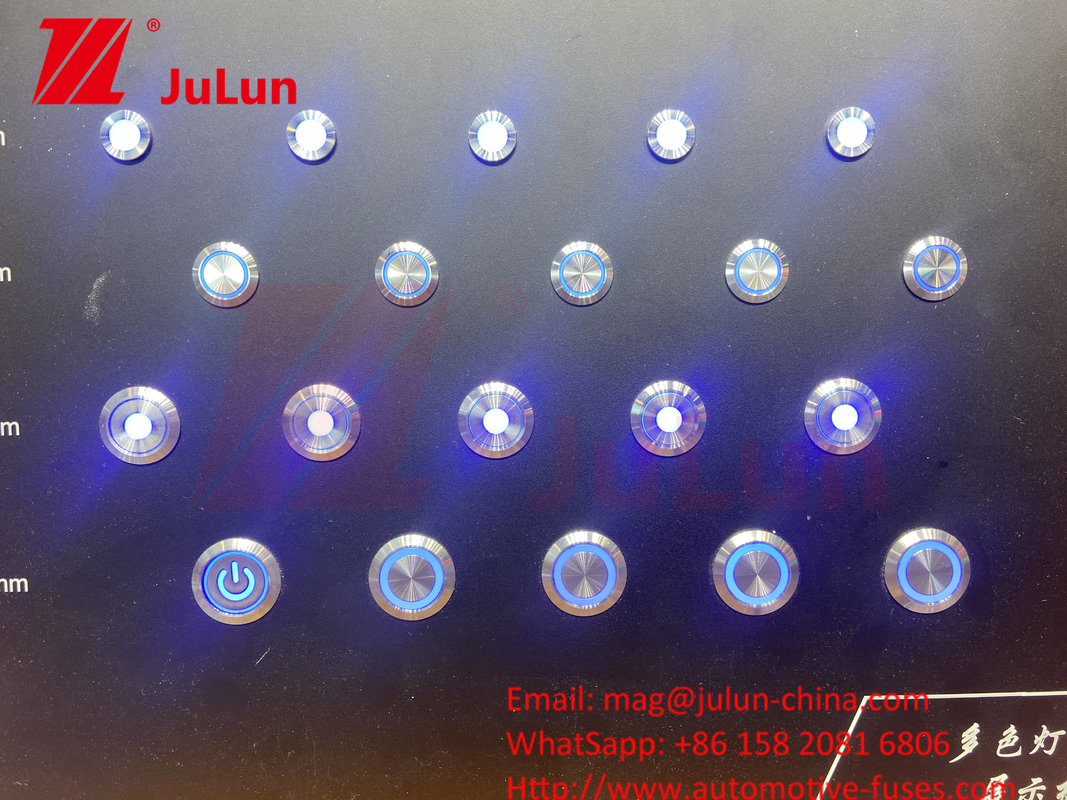 16mm Ring Illuminated Momentary Led IP67 12mm/16mm/19mm/22mm/LA38/XB2 Bouton d'interrupteur en métal bouton d'appuis en métal
