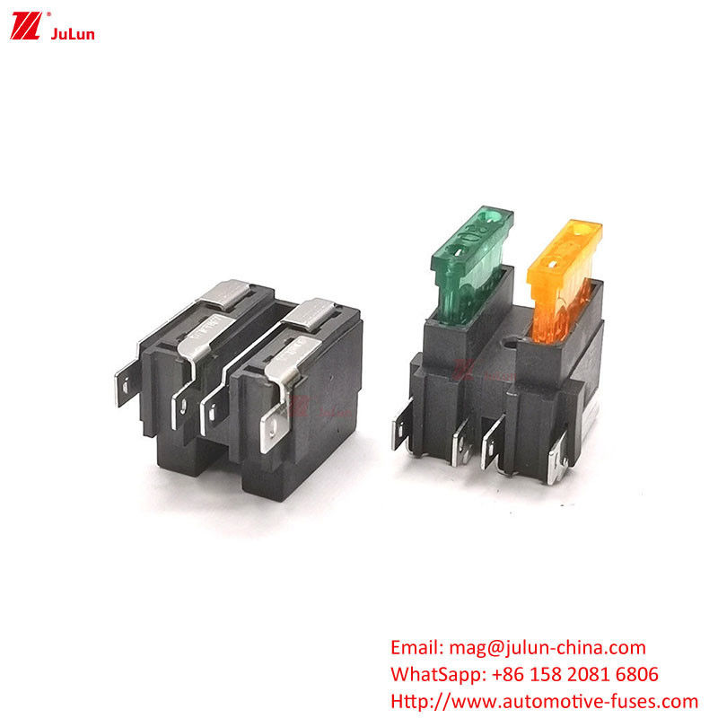 32V Voltage nominale contact de cuivre automatique de réinitialisation de disjoncteur 30A-500A porte-fusibles de voiture en plastique de nylon
