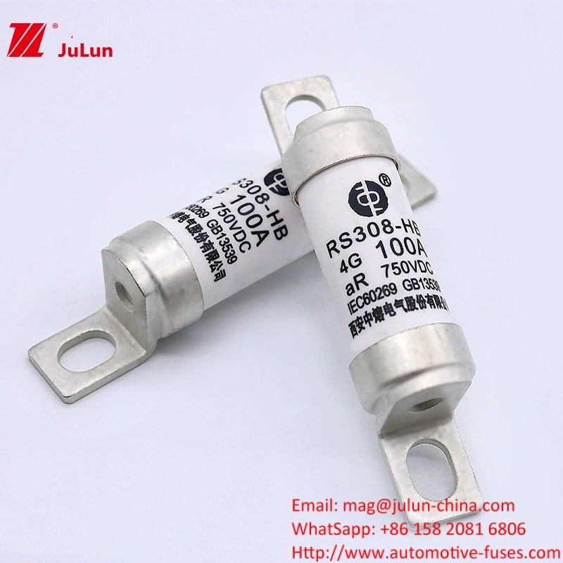 Fuseau de véhicule électrique RS308 100A DC750V 50KA pour bornes électriques