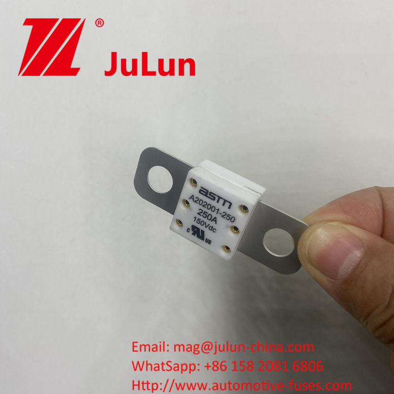 250A 150VDC A202001 ASTM Ceramique fusibles automobiles pour le chargeur de voiture et etc. Fabriqué en cuivre céramique argent quartz sable or