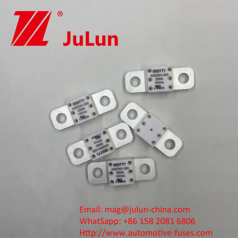 Montage de boulons à vis A202001-300A 150VDC Fuses automobiles en céramique adaptées à la conversion de puissance 150VDC Voltage de sortie
