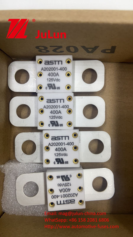 150VDC 500A A202001 Fuses céramiques pour véhicules avec batterie de stockage d'énergie automobile