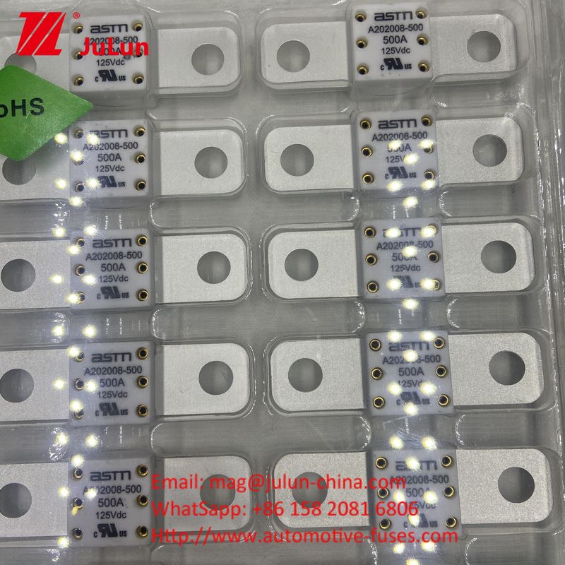 125VDC A202008 350A 125VDC ASTM Voltage nominale Les fusibles en céramique pour véhicules électriques