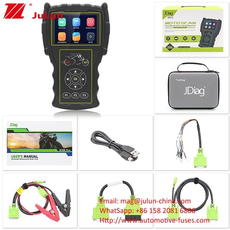 Détecteur de moto M100 Pro Scanner de moto ECU OBD Instrument de diagnostic de défaut JDiag