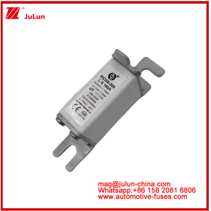 RS306-000-L-160A Fuseau en céramique carrée EV ou HEV monté sur le bouton AC800V 100KA DC750V 50KA