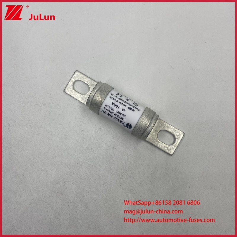 RS308-HB-2H 32-200A 550VDC 690VAC Durable Ceramic Automobile Fuses with M6 M8 Installation Bolt and GB/T31465 Certification
