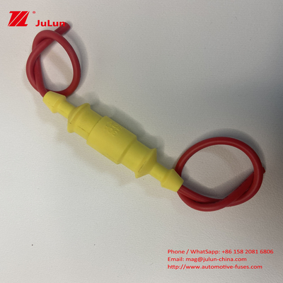 Support de boîte de fusible de faisceau de fil jaune étanche 30A 250V 5*20mm 6*30mm Tube en céramique de verre