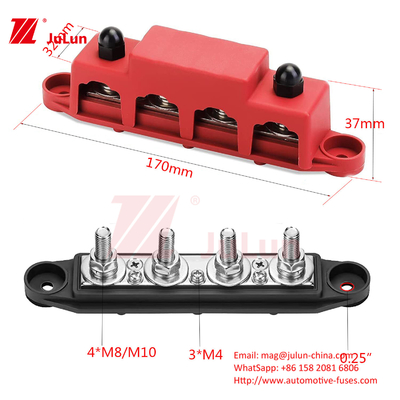 Rv Yacht Bus M8M10 câblage à courant élevé broche rouge noir 4 broches barre de collecteur