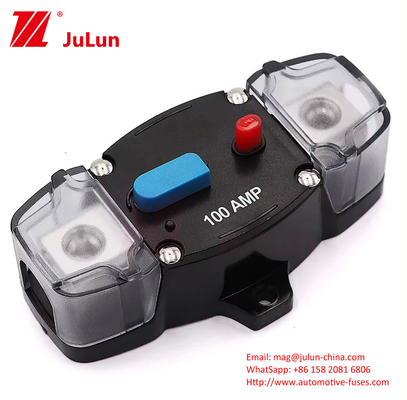 Réinitialisation manuelle 0-8 Gauge 12-48 Volt 200 Amp Détecteur de circuit avec Trolling Auto Stéréo Audio Porteurs de bloc de fusible en ligne Inver