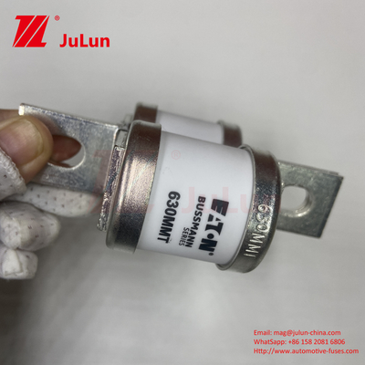 MUSSMANN 690V 630A Fuses automobiles en cuivre céramique 630MMT Twin Plate Flat Bolt Type Fuse pour la protection du véhicule