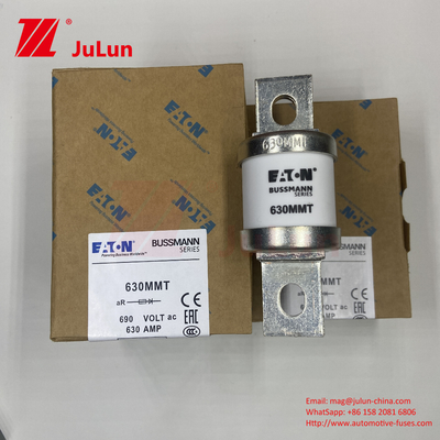 630MMT 690V BUSSMANN Céramique en cuivre à double plaque plate type boulon fusible 630A Courant électrique 0,43kg Poids