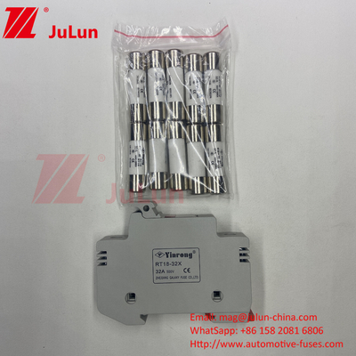 Fuseau photovoltaïque / porte-fuseau solaire Din Rail pour onduleur 1500VDC 1000VDC 500VDC 10A-63A 30kA