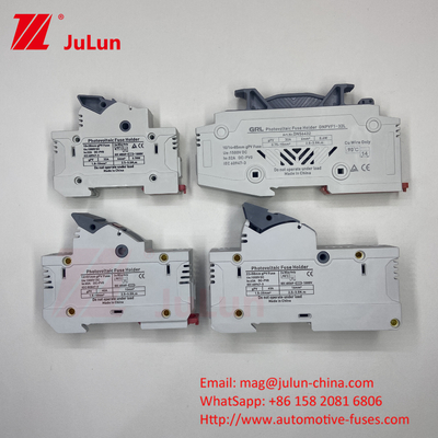 SeanRo Solar PV Din Rail détenteur de fusible pour le raccordement de fusible 10*38mm 1000V 15ampère DC fusible 25A