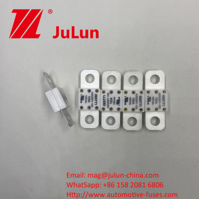 A202001-300A Fuses automobiles en céramique 150VDC avec courant électrique 100A 150A 200A 250A 300A 350A 400A 500A et distance de trou 39 mm