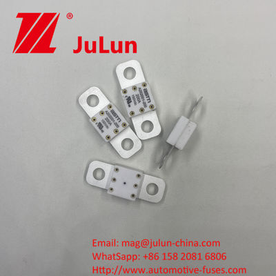 150VDC Voltage nominal Ceramique A202001-500A Fuses automobiles avec une distance de trou de 39 mm Fabriquées en cuivre argent quartz sable et or