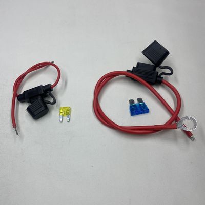 Boîte à fusibles à lame en ligne étanche UL Standard/Medium Plug in Car Fuse Holder avec 22awg 20awg 18awg 16awg 14awg 12awg 10awg