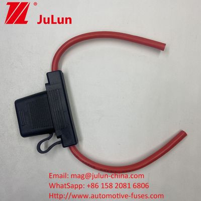 ATC/ATO Porteur de fusible en ligne personnalisé 14AWG 16AWG 18AWG 20AWG Harnais de câblage 80AMP Blade Fuse Porteur de fusible automobile