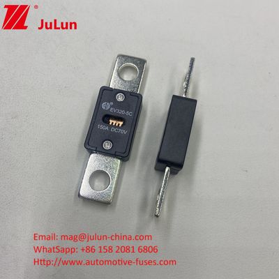 Distance de trou de 51 mm EV320-5X 125A 70VDC Fuses automobiles en céramique avec certification GB/T31465.5-2015 et tension nominale 70VDC