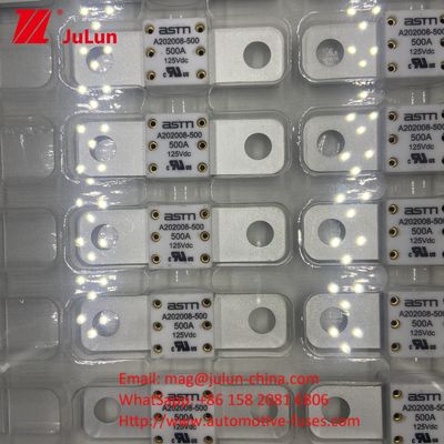 Fuses céramiques pour véhicules à courant électrique 200A ASTM A202008 125VDC pour des performances durables