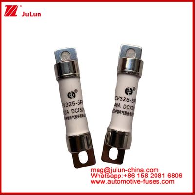 Fuseau tubulaire EV325-5FL 40A 750VDC pour véhicule électrique avec 15*51mm Light Bolt Installation et Constant de temps 2±0.5ms