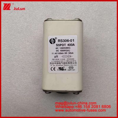 400A AC1250V CEI 100KA DC1000V UL AR Carré céramique Fuses automobiles Protection du circuit pour véhicules électriques et automobiles