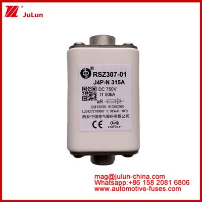 Carré en céramique RSZ307-01 J4P-N 315A 750VDC 50KA Chargeurs fils appareils automobiles équipement type de connexion de boulons
