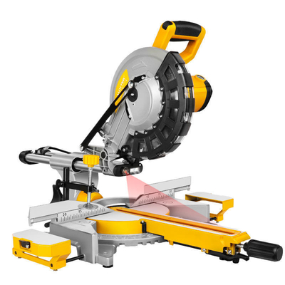 Scie à onglets coulissante 2400W pour le travail du bois, scie à onglets de 10 pouces, coupe d'onglet de 255 mm pour les bricoleurs